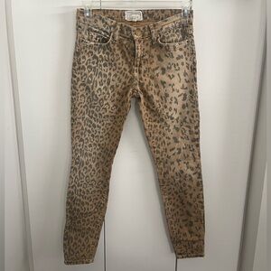 Current/Elliott “The Stiletto” leopard print jeans